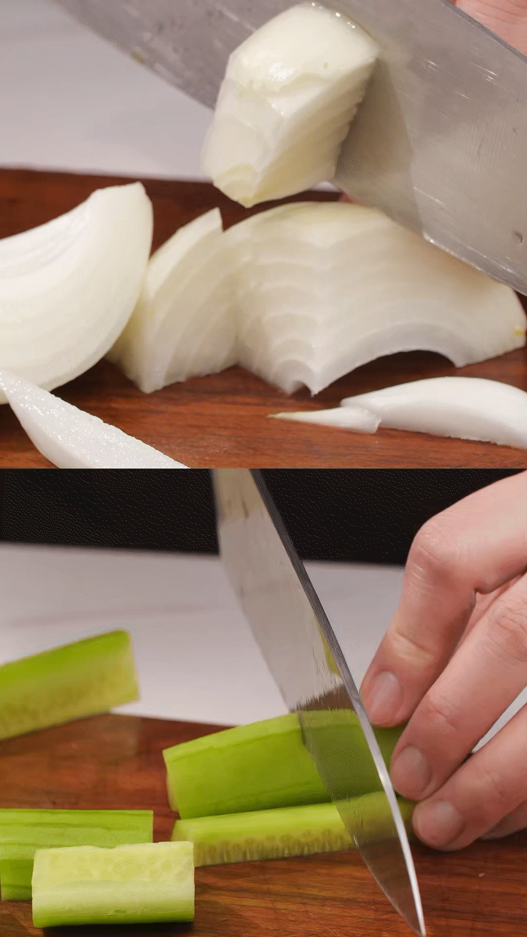 番茄、黃瓜、洋蔥切丁，用適量鹽殺水